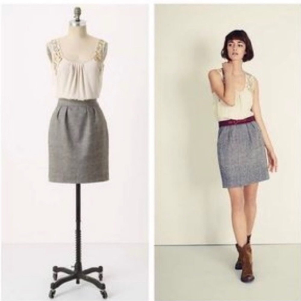 Anthropologie Tweed and silk Tabitha dress